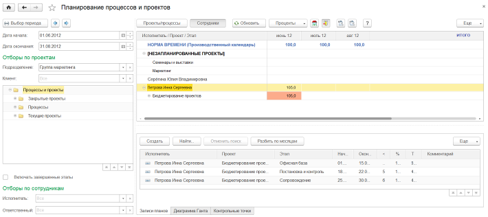 1c pm управление проектами модуль для 1с erp
